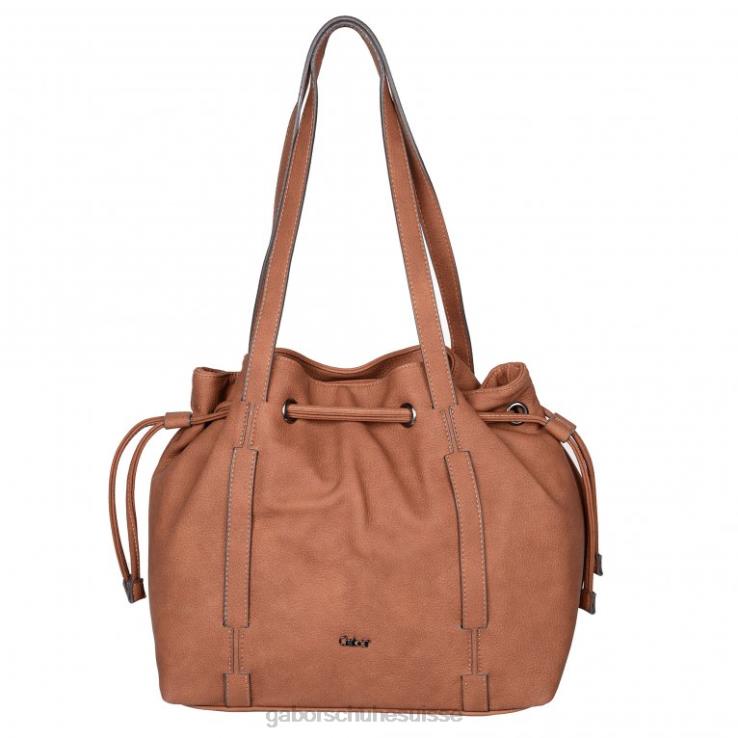 femmes Cognac accessoires VZ0VT293 sac porté épaule à lien de resserrage Malu Gabor