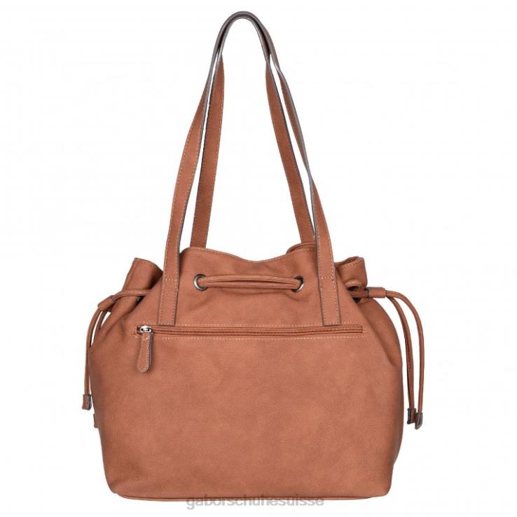 femmes Cognac accessoires VZ0VT293 sac porté épaule à lien de resserrage Malu Gabor