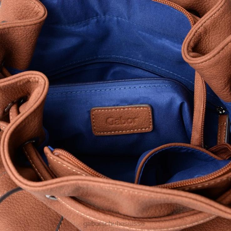 femmes Cognac accessoires VZ0VT293 sac porté épaule à lien de resserrage Malu Gabor