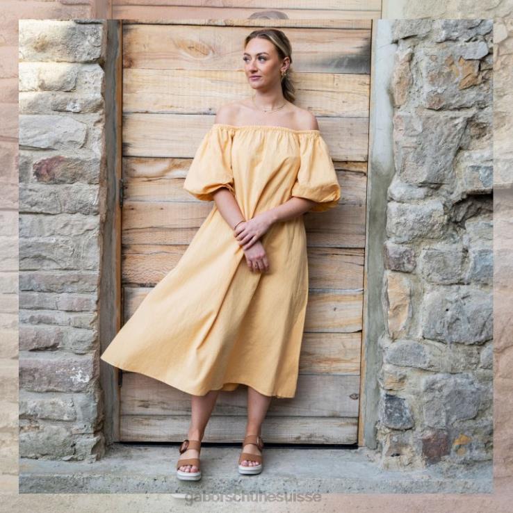 femmes Cognac chaussure VZ0VT153 sandales à talons compensés Gabor