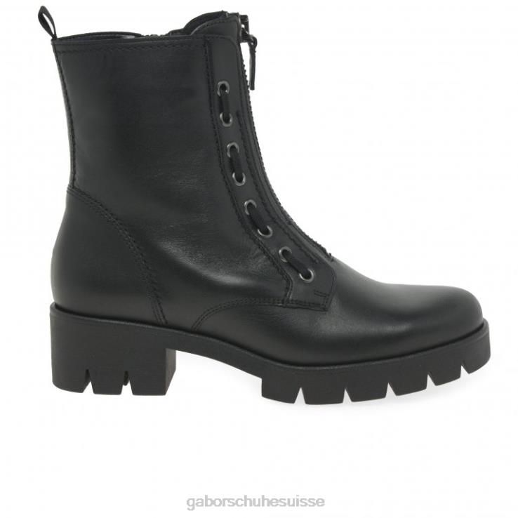 femmes Cuir noir chaussure VZ0VT257 bottines plaisanteries Gabor