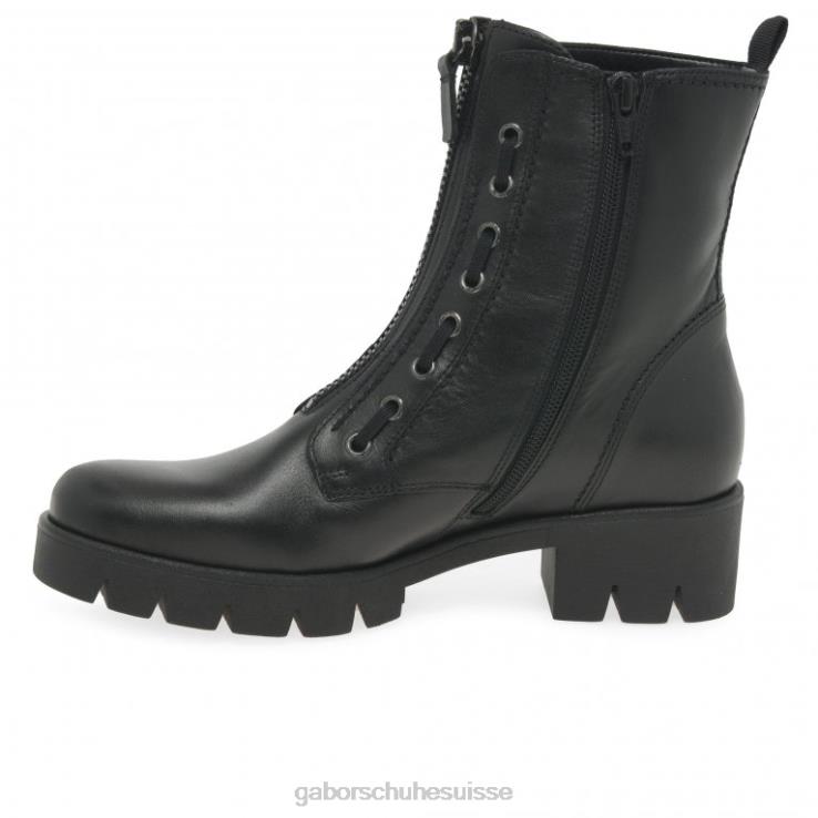 femmes Cuir noir chaussure VZ0VT257 bottines plaisanteries Gabor