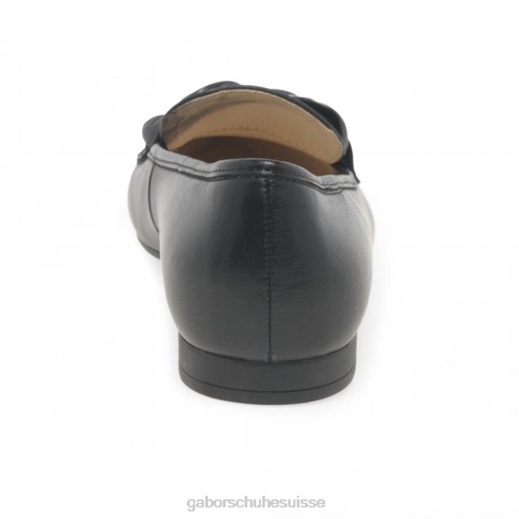 femmes Cuir noir chaussure VZ0VT97 mocassins carol Gabor