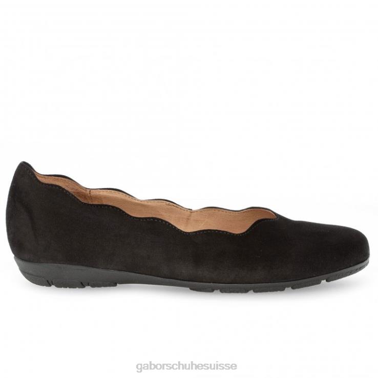 femmes Suède noir chaussure VZ0VT112 résister aux chaussures Gabor