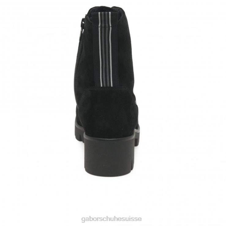 femmes Suède noir chaussure VZ0VT191 bottines baccara Gabor