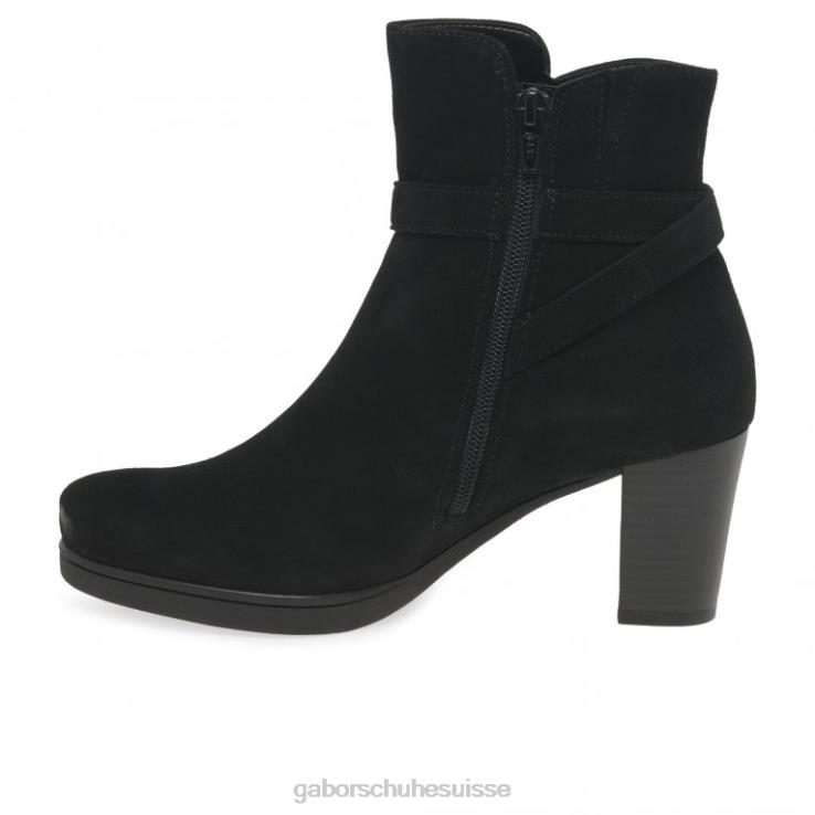 femmes Suède noir chaussure VZ0VT194 bottines vaad Gabor