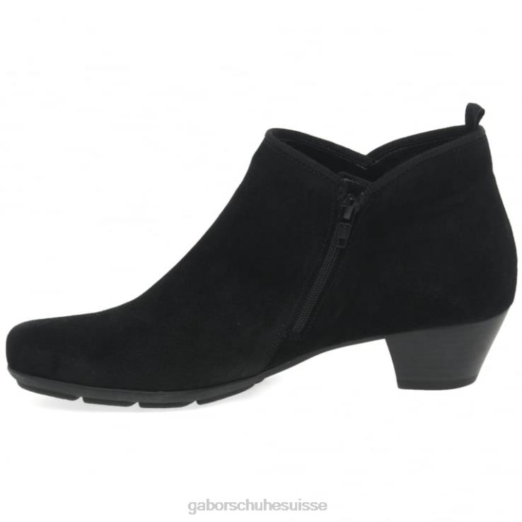 femmes Suède noir chaussure VZ0VT196 bottines trudy Gabor