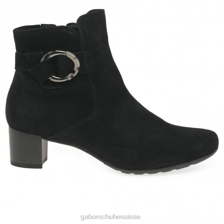femmes Suède noir chaussure VZ0VT202 bottines en chanvre Gabor