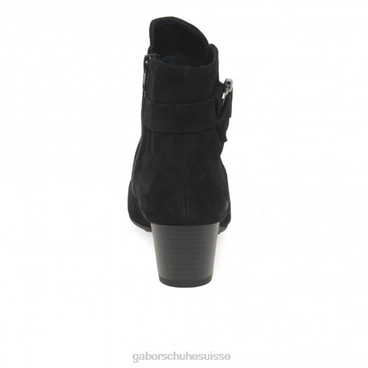 femmes Suède noir chaussure VZ0VT202 bottines en chanvre Gabor