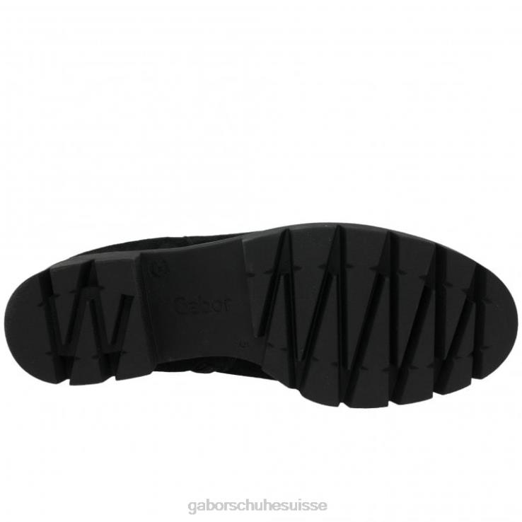 femmes Suède noir chaussure VZ0VT219 bottines chelsea en daim bodo Gabor