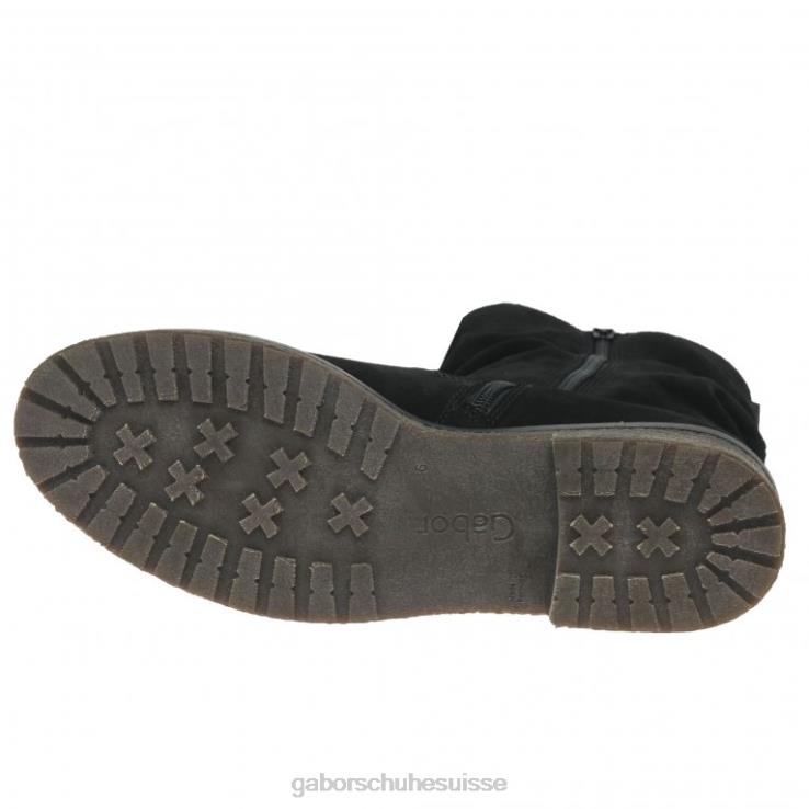 femmes Suède noir chaussure VZ0VT229 bottines mya Gabor