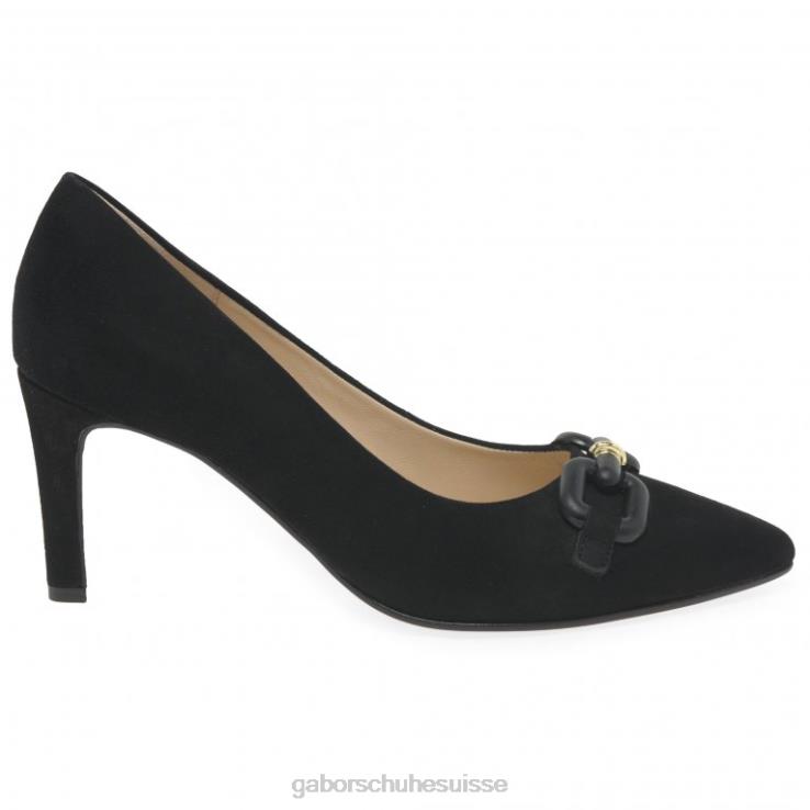 femmes Suède noir chaussure VZ0VT66 escarpins journal Gabor