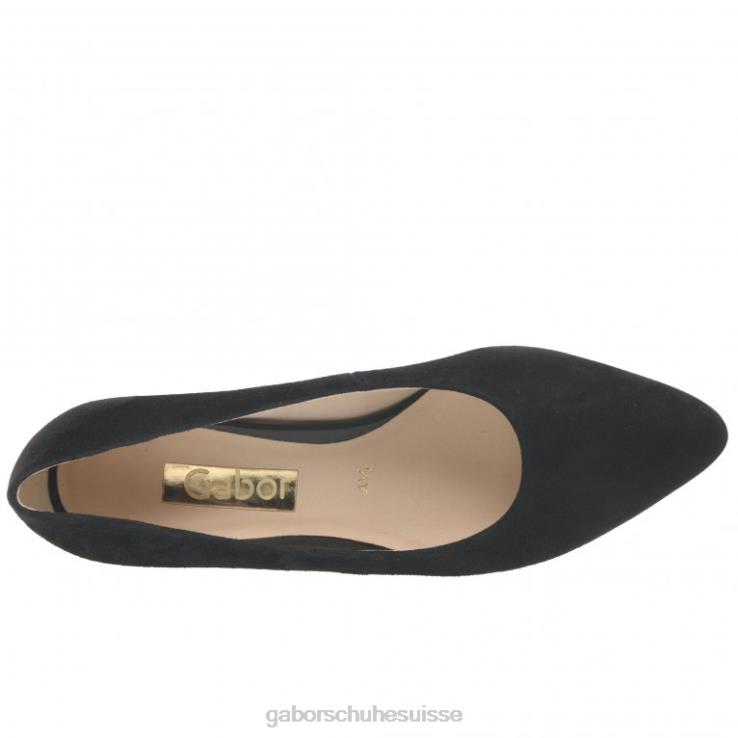 femmes Suède noir chaussure VZ0VT67 escarpins Kayo Gabor