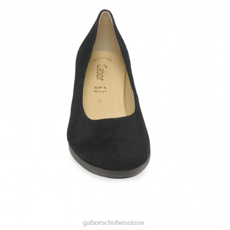 femmes Suède noir chaussure VZ0VT72 escarpins kasi Gabor