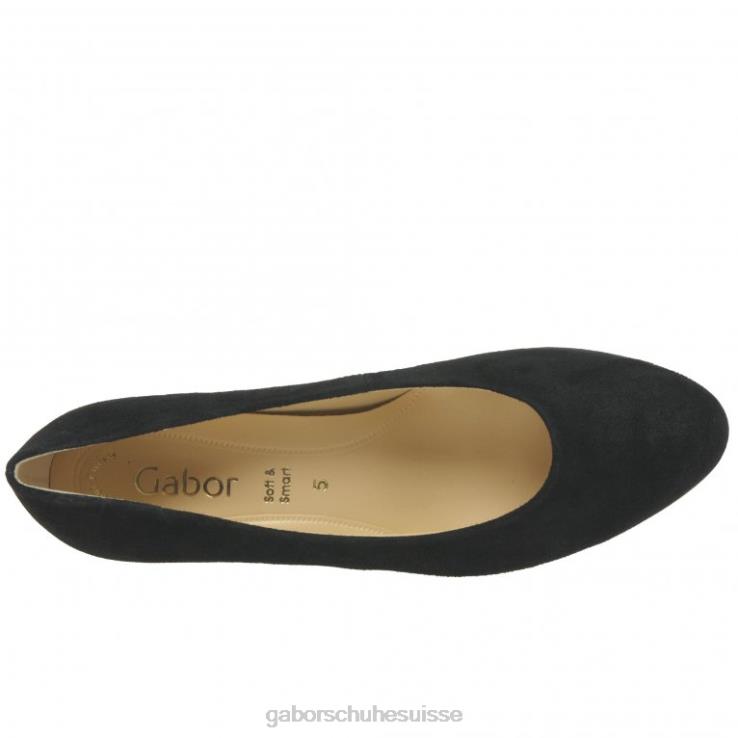 femmes Suède noir chaussure VZ0VT72 escarpins kasi Gabor