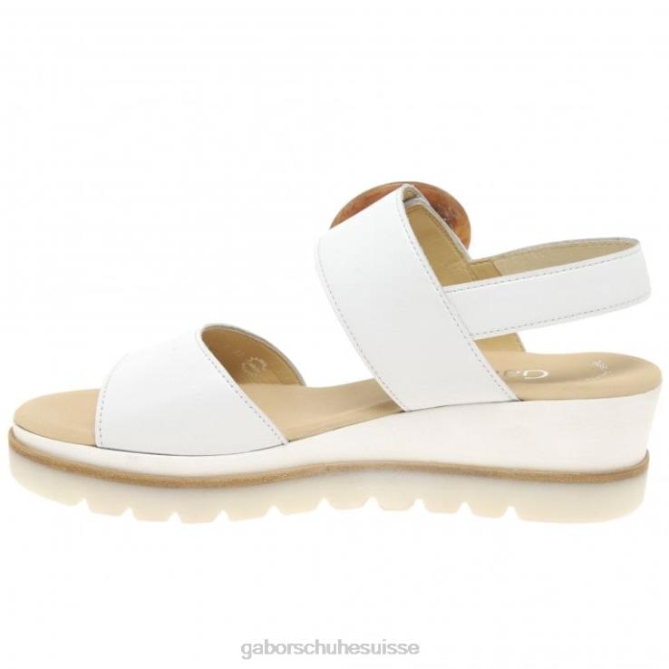 femmes blanc chaussure VZ0VT154 sandales à talons compensés Gabor