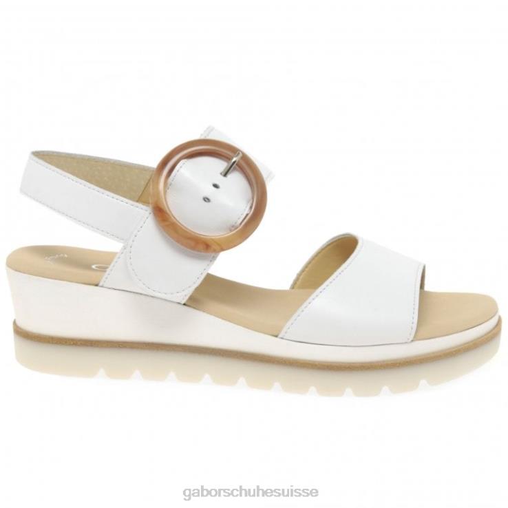 femmes blanc chaussure VZ0VT154 sandales à talons compensés Gabor