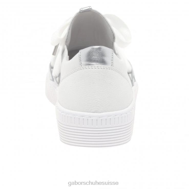 femmes blanc/argent chaussure VZ0VT130 baskets casual valse Gabor