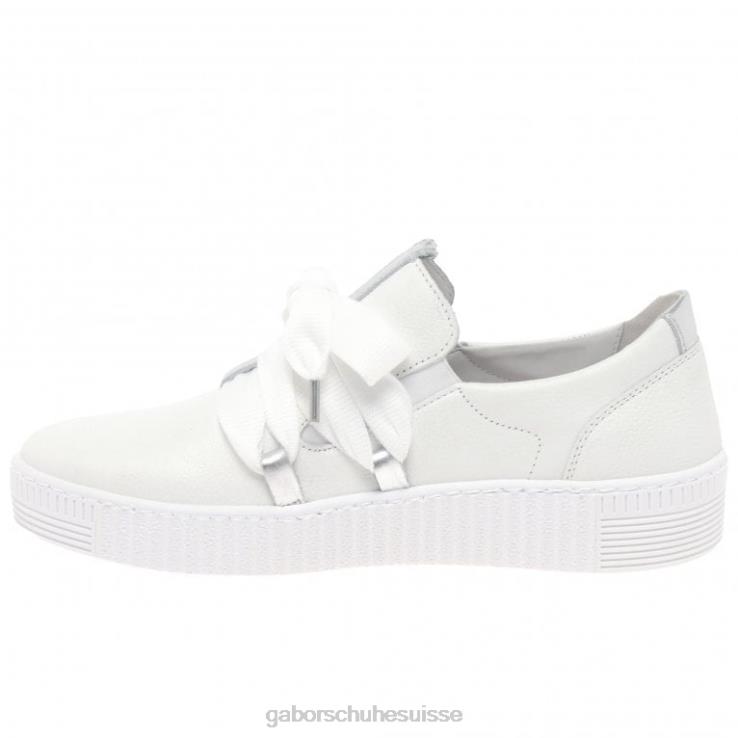 femmes blanc/argent chaussure VZ0VT130 baskets casual valse Gabor