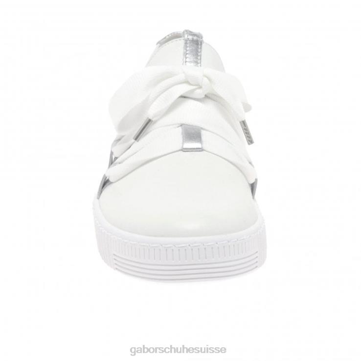 femmes blanc/argent chaussure VZ0VT130 baskets casual valse Gabor
