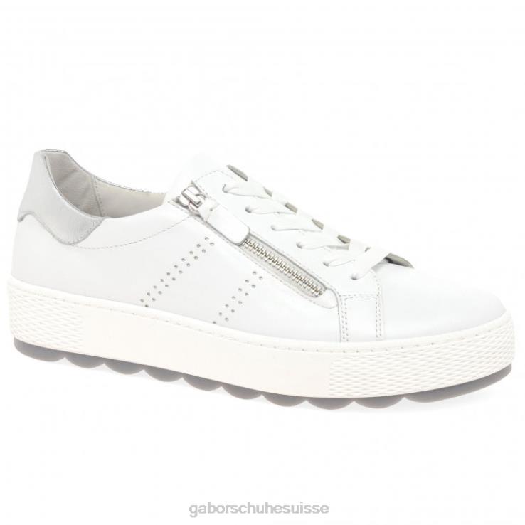 femmes blanc/argent chaussure VZ0VT136 baskets décontractées étanches Gabor