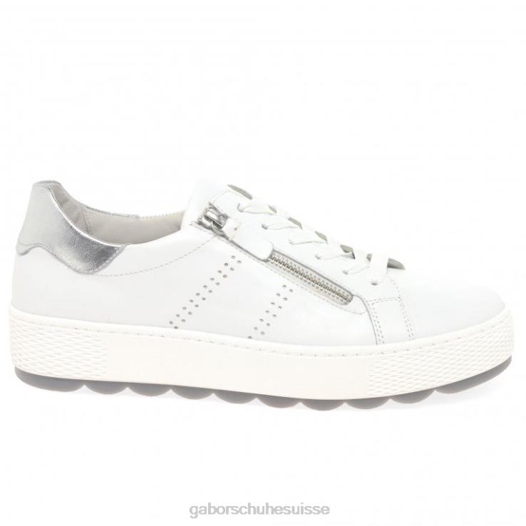 femmes blanc/argent chaussure VZ0VT136 baskets décontractées étanches Gabor