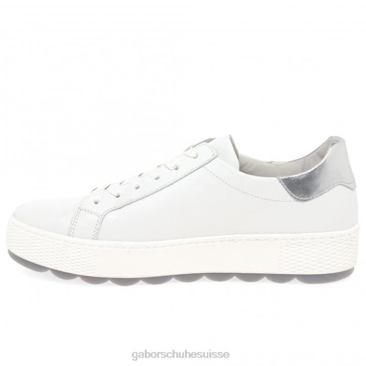 femmes blanc/argent chaussure VZ0VT136 baskets décontractées étanches Gabor