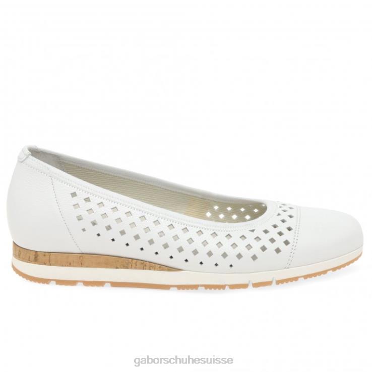 femmes blanc/liège chaussure VZ0VT3 chaussures à détails de baies Gabor