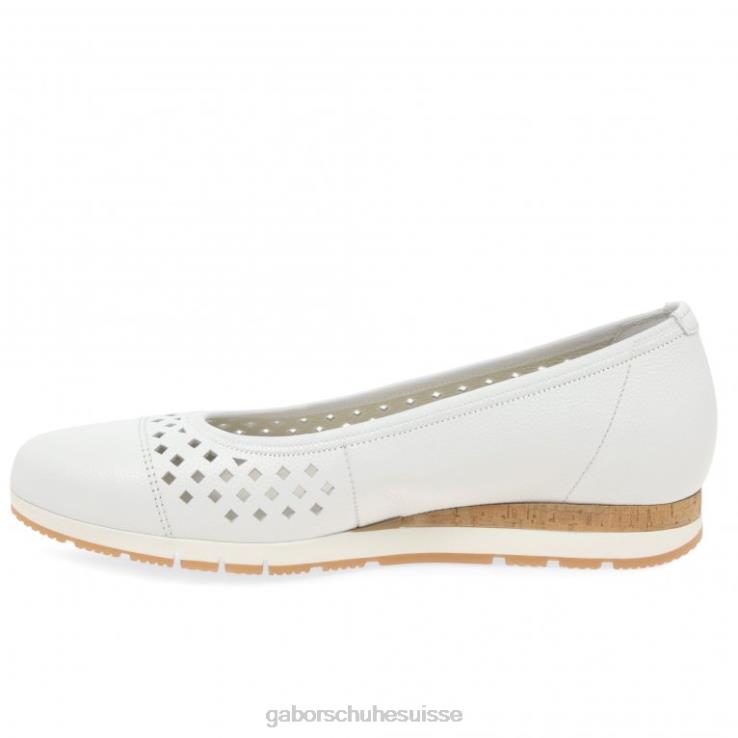 femmes blanc/liège chaussure VZ0VT3 chaussures à détails de baies Gabor