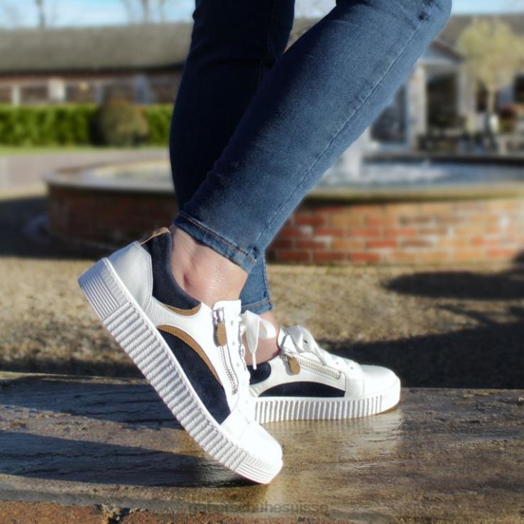 femmes blanc/marine chaussure VZ0VT143 formateurs wemo Gabor