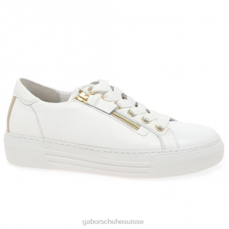 femmes blanc/platine chaussure VZ0VT144 formateurs sur le campus Gabor
