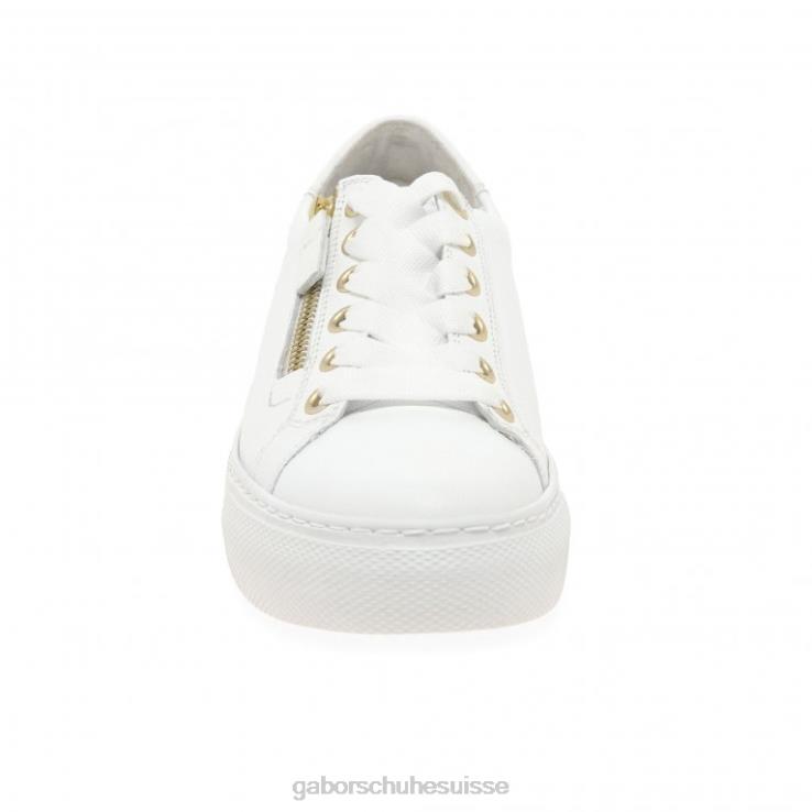 femmes blanc/platine chaussure VZ0VT144 formateurs sur le campus Gabor