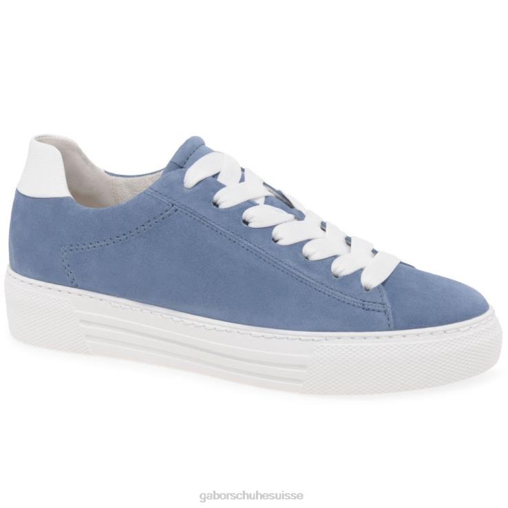 femmes ciel daim/blanc chaussure VZ0VT137 baskets camrose Gabor