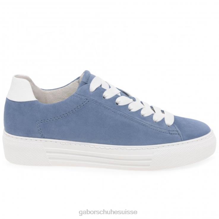 femmes ciel daim/blanc chaussure VZ0VT137 baskets camrose Gabor
