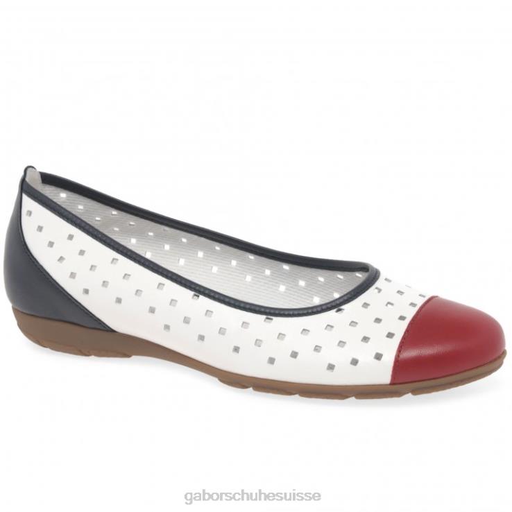 femmes combi marin chaussure VZ0VT79 chaussures décontractées à volants et détails perforés Gabor