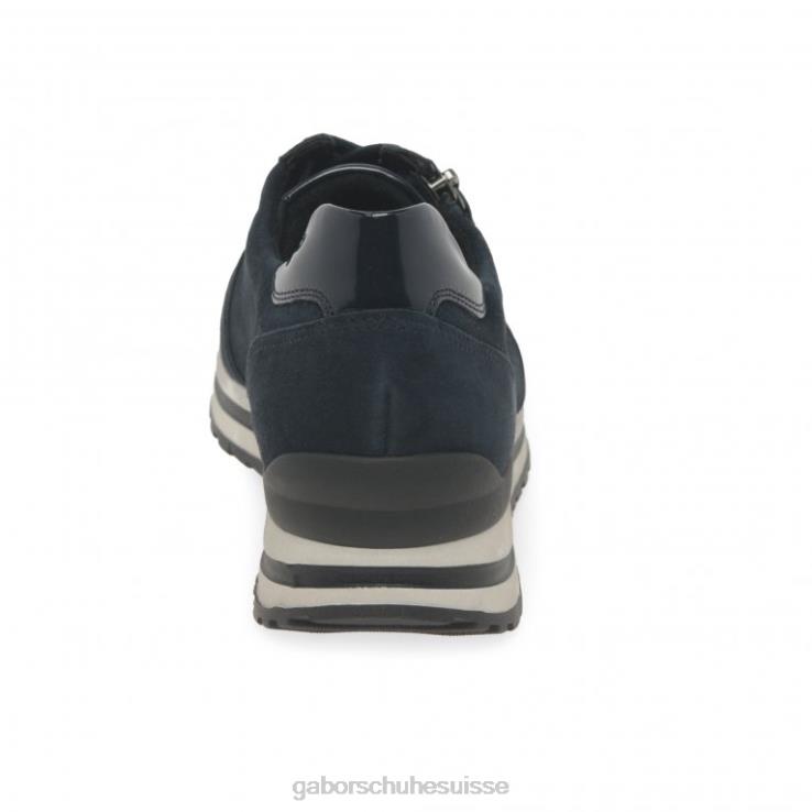femmes daim bleu foncé chaussure VZ0VT146 baskets Nulon Gabor