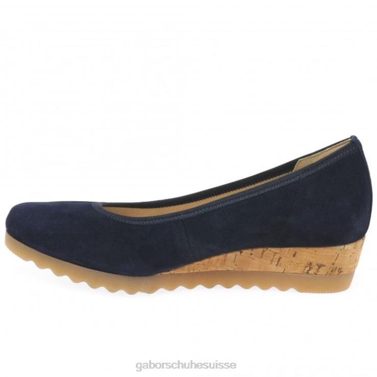 femmes daim bleu foncé chaussure VZ0VT32 chaussures à talons compensés epworth Gabor