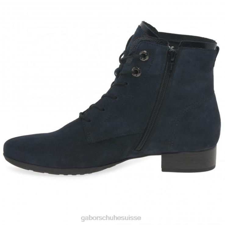 femmes daim bleu marine chaussure VZ0VT215 bottines bateau Gabor