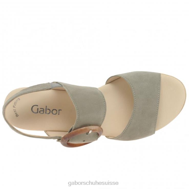 femmes daim chaussure VZ0VT157 sandales à talons compensés Gabor