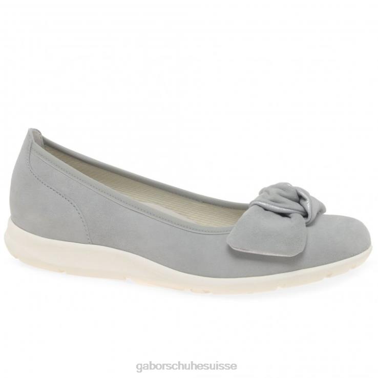 femmes daim gris clair/métallisé chaussure VZ0VT21 chaussures salerne Gabor