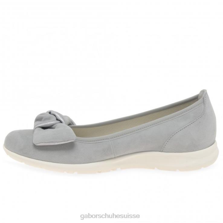 femmes daim gris clair/métallisé chaussure VZ0VT21 chaussures salerne Gabor