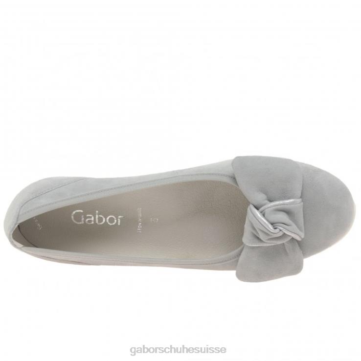 femmes daim gris clair/métallisé chaussure VZ0VT21 chaussures salerne Gabor