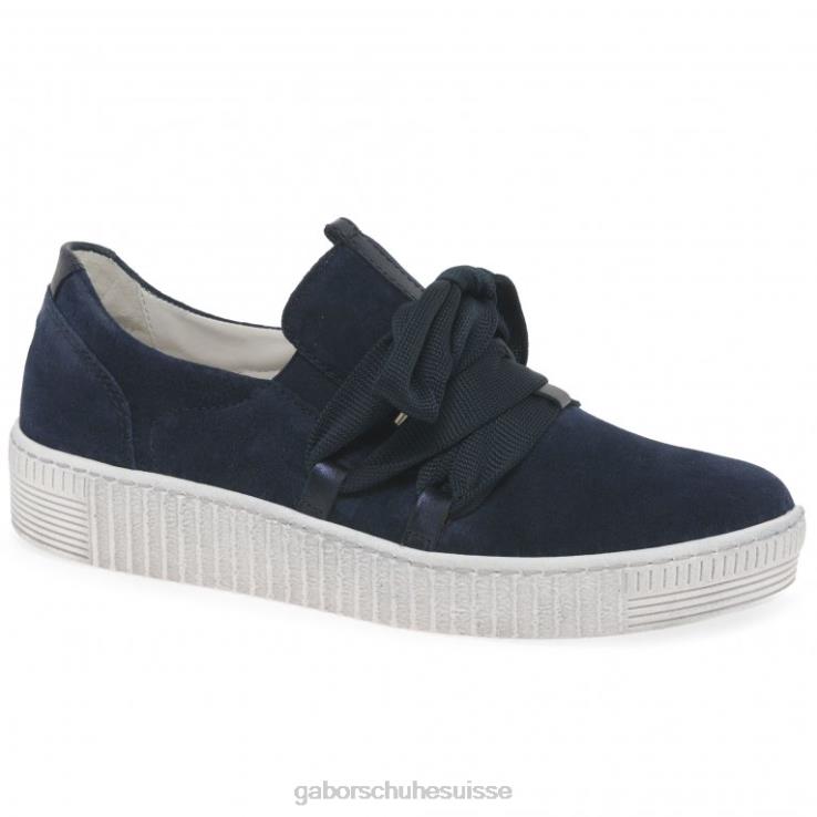 femmes daim marin chaussure VZ0VT129 baskets casual valse Gabor