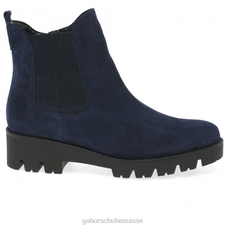 femmes daim marin chaussure VZ0VT211 bottines chelsea newport Gabor