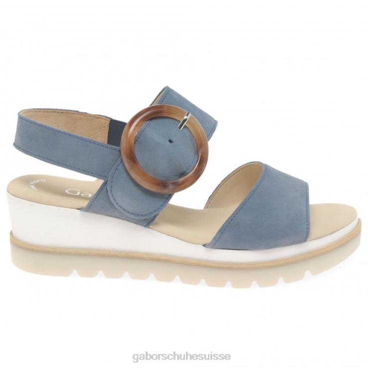 femmes daim nautique chaussure VZ0VT156 sandales à talons compensés Gabor
