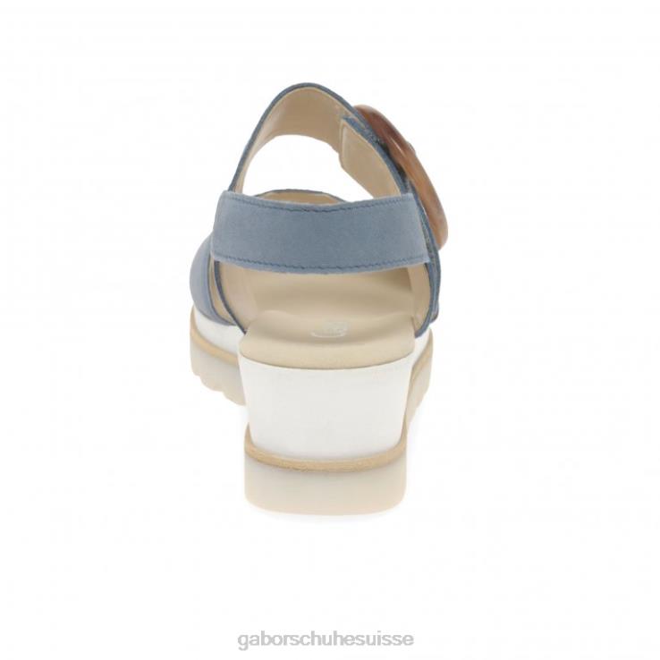 femmes daim nautique chaussure VZ0VT156 sandales à talons compensés Gabor