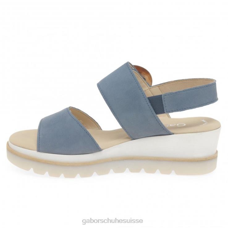 femmes daim nautique chaussure VZ0VT156 sandales à talons compensés Gabor