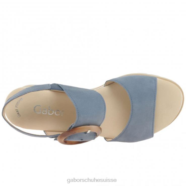 femmes daim nautique chaussure VZ0VT156 sandales à talons compensés Gabor