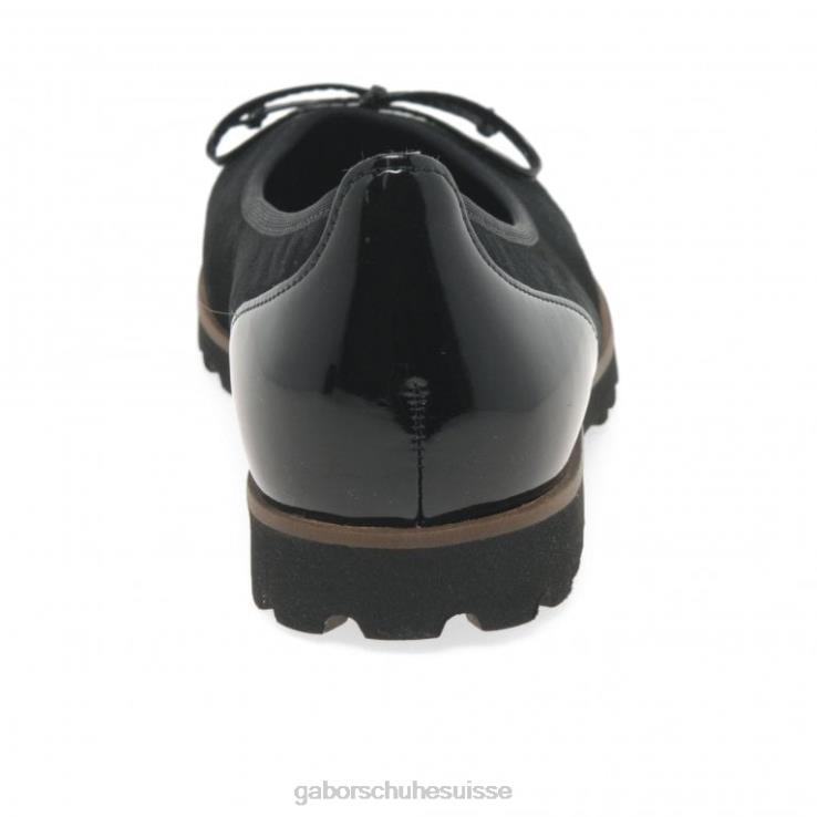 femmes daim noir/vernis SS21 chaussure VZ0VT15 chaussures décontractées tentation Gabor