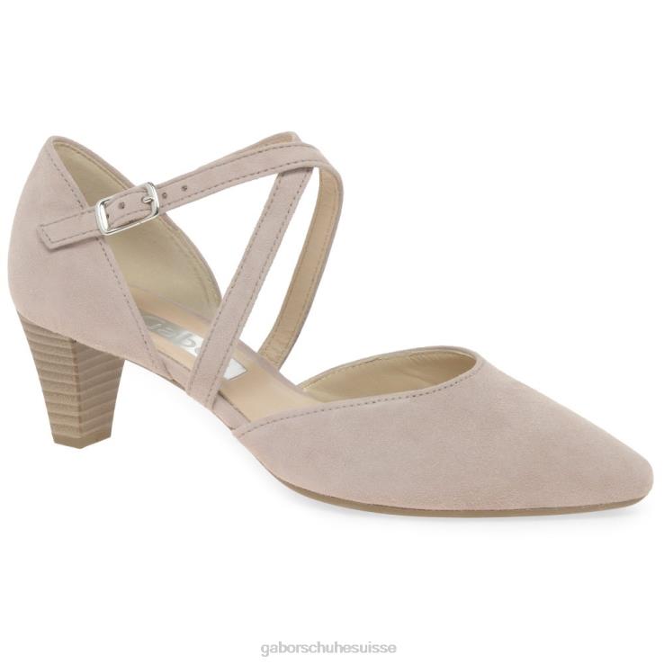 femmes daim rose antique SS22 chaussure VZ0VT28 Callow - escarpins modernes à brides croisées Gabor